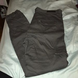 h&m divides grey cargo joggers